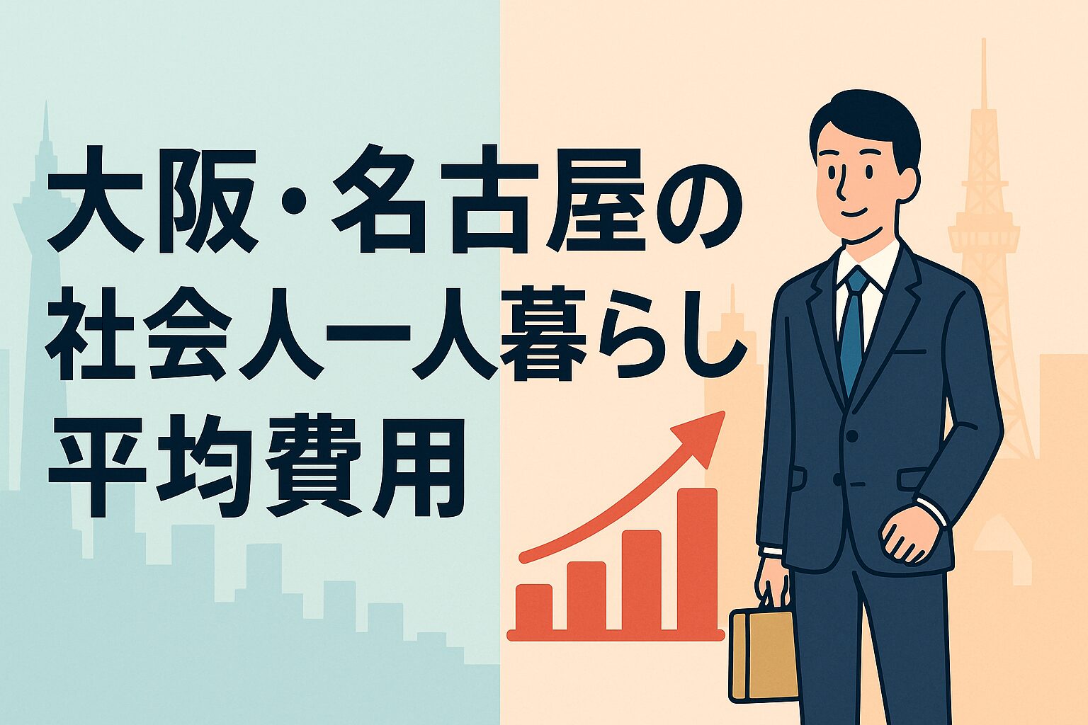 大阪・名古屋の社会人一人暮らし平均費用【2025年版】